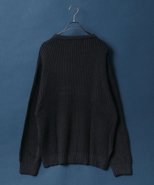 ANPAS(アンパス)の「Stripe Pattern Knit Cardigan/ストライプ ルーズニットカーディガン(カーディガン/ボレロ・メンズ・ブラック/ダークグリーン/グレイッシュベージュ・LL/M/L)」の5枚目の写真
