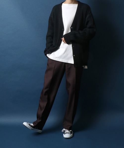 ANPAS(アンパス)の「Stripe Pattern Knit Cardigan/ストライプ ルーズニットカーディガン(カーディガン/ボレロ・メンズ・ブラック/ダークグリーン/グレイッシュベージュ・LL/M/L)」の21枚目の写真