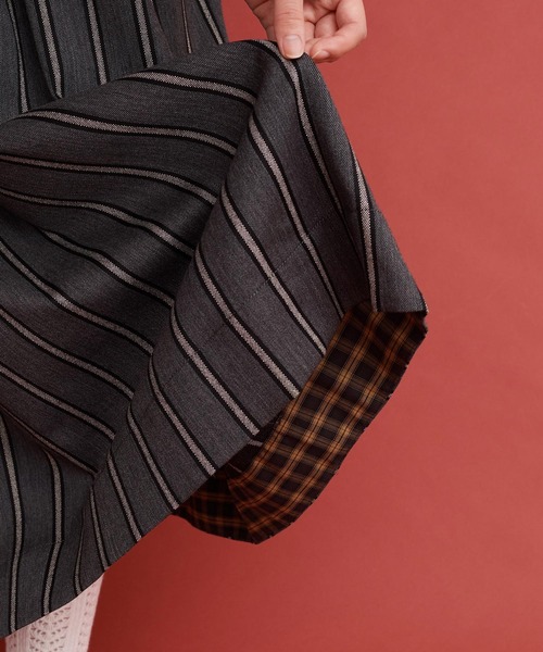 Malle（マル）の「Malle ストライプ　スカート（スカート・レディース・カーキ/グレー・FREE）」の13枚目の写真