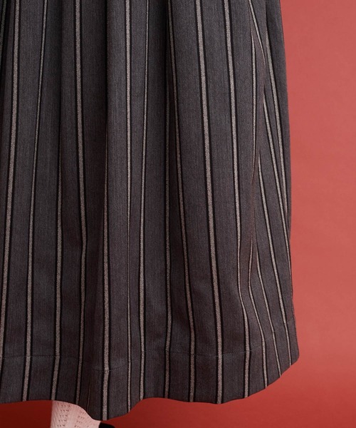 Malle（マル）の「Malle ストライプ　スカート（スカート・レディース・カーキ/グレー・FREE）」の14枚目の写真