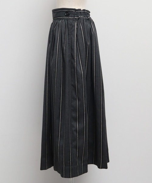 Malle（マル）の「Malle ストライプ　スカート（スカート・レディース・カーキ/グレー・FREE）」の22枚目の写真