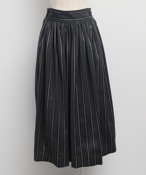 Malle（マル）の「Malle ストライプ　スカート（スカート・レディース・カーキ/グレー・FREE）」の8枚目の写真