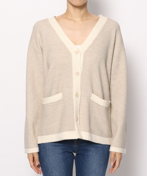 LEPSIM（レプシィム）の「7ゲージ配色アソートカーデ　175292（カーディガン/ボレロ・レディース・ブラック/ライトベージュ/グリーン/イエロー・FREE）」の17枚目の写真