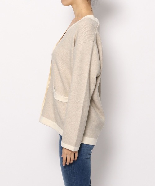 LEPSIM（レプシィム）の「7ゲージ配色アソートカーデ　175292（カーディガン/ボレロ・レディース・ブラック/ライトベージュ/グリーン/イエロー・FREE）」の18枚目の写真