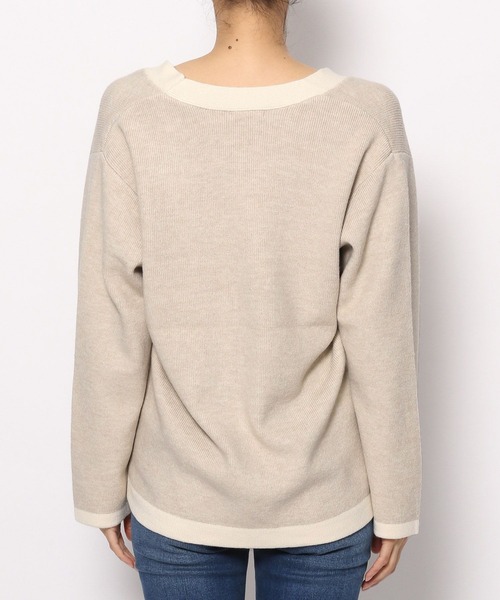 LEPSIM（レプシィム）の「7ゲージ配色アソートカーデ　175292（カーディガン/ボレロ・レディース・ブラック/ライトベージュ/グリーン/イエロー・FREE）」の19枚目の写真