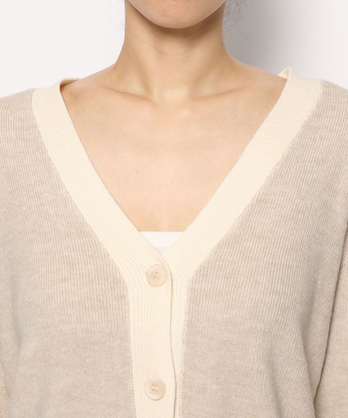 LEPSIM（レプシィム）の「7ゲージ配色アソートカーデ　175292（カーディガン/ボレロ・レディース・ブラック/ライトベージュ/グリーン/イエロー・FREE）」の20枚目の写真