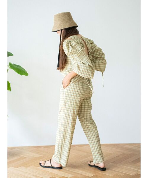 Ungrid（アングリッド）の「ギンガムチェックタックパンツ（その他パンツ・レディース・グレー/オフホワイト/グリーン・FREE）」の18枚目の写真