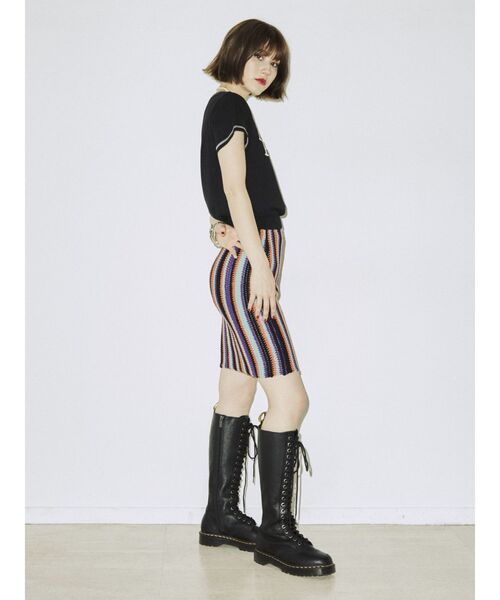 jouetie（ジュエティ）の「ストライプニットスカート（スカート・レディース・レッド/ブルー/ブラック・MEDIUM）」の12枚目の写真