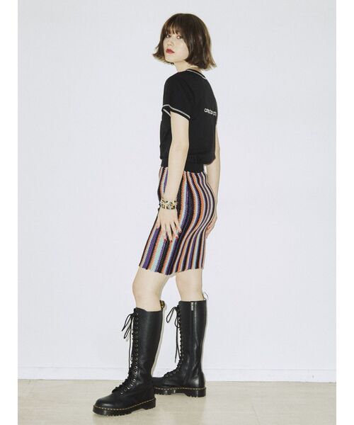 jouetie（ジュエティ）の「ストライプニットスカート（スカート・レディース・レッド/ブルー/ブラック・MEDIUM）」の13枚目の写真