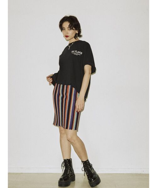 jouetie（ジュエティ）の「ストライプニットスカート（スカート・レディース・レッド/ブルー/ブラック・MEDIUM）」の20枚目の写真