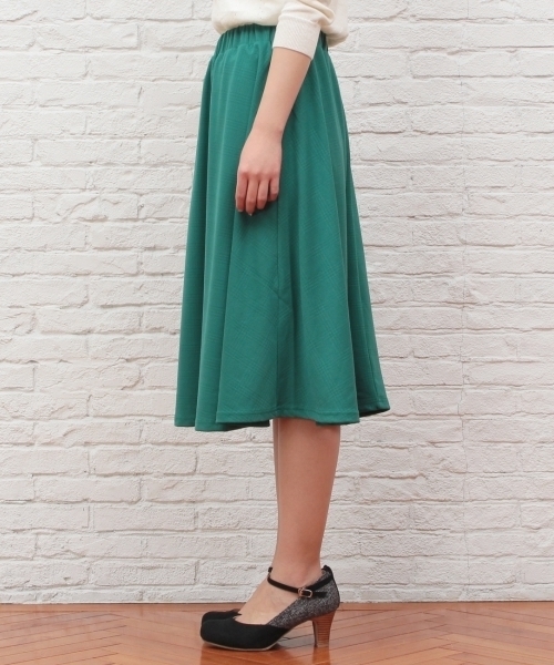 THE EMPORIUM（ジエンポリアム）の「ジャカードチェックミモレ丈スカート（スカート・レディース・ホワイト/グリーン/ブルー・38/40）」の7枚目の写真