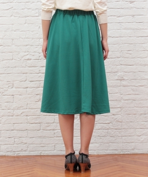 THE EMPORIUM（ジエンポリアム）の「ジャカードチェックミモレ丈スカート（スカート・レディース・ホワイト/グリーン/ブルー・38/40）」の8枚目の写真