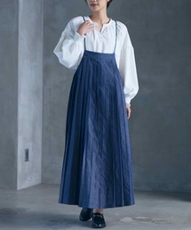 RANAN | デニムプリーツジャンスカ(ジャンパースカート)