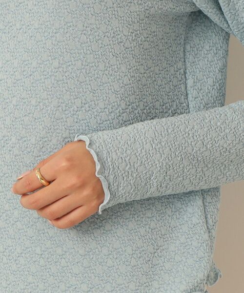 Cutie Blonde（キューティーブロンド）の「◆ふくれジャカード ボートネックメローインナー（Tシャツ/カットソー・レディース・ホワイト系/ライトブルー/ブラック・01/02/03）」の9枚目の写真