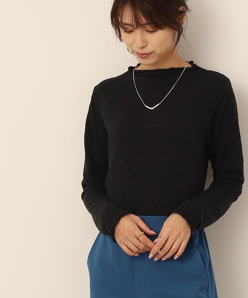 Cutie Blonde（キューティーブロンド）の「◆ふくれジャカード ボートネックメローインナー（Tシャツ/カットソー・レディース・ホワイト系/ライトブルー/ブラック・01/02/03）」の20枚目の写真