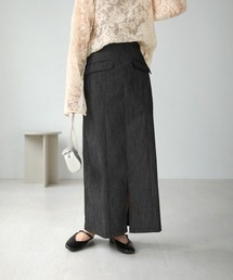 Bab | Ｉラインスリットデニムスカート(デニムスカート)