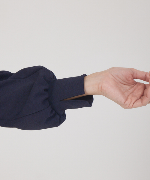 qualite（カリテ）の「ダブルジャージーフォルムカットソー（Tシャツ/カットソー・レディース・アイボリー/ネイビー・フリー）」の10枚目の写真