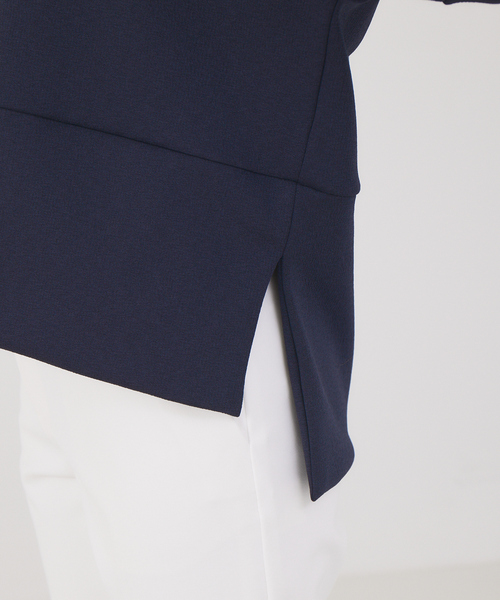 qualite（カリテ）の「ダブルジャージーフォルムカットソー（Tシャツ/カットソー・レディース・アイボリー/ネイビー・フリー）」の11枚目の写真