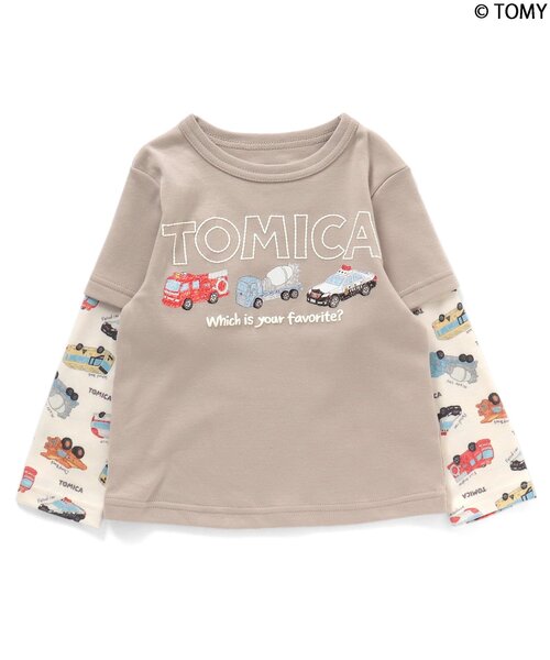 BIT'Z（ビッツ）の「トミカコラボTシャツ（Tシャツ/カットソー・キッズ・ベージュ/イエロー/エメラルド・80/90/100/110/120/95）」の2枚目の写真