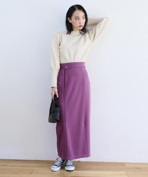 FREE'S MART（フリーズマート）の「【Sシリーズ対応】◆ベルト付きナロースカート（スカート・レディース・ピンク/ブラック/ホワイト・X-SMALL/SMALL/MEDIUM）」の10枚目の写真