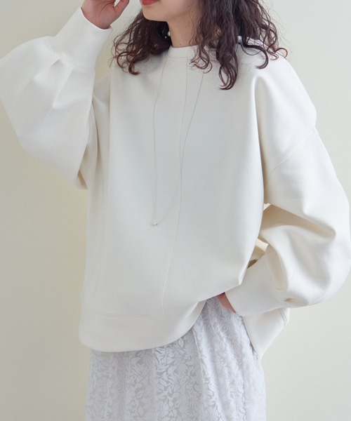 mystic（ミスティック）の「バックシャンプルオーバー（Tシャツ/カットソー・レディース・オフホワイト/ベージュ/ブラック・FREE）」の2枚目の写真