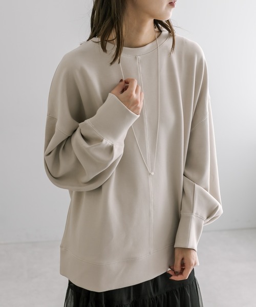 mystic（ミスティック）の「バックシャンプルオーバー（Tシャツ/カットソー・レディース・オフホワイト/ベージュ/ブラック・FREE）」の4枚目の写真