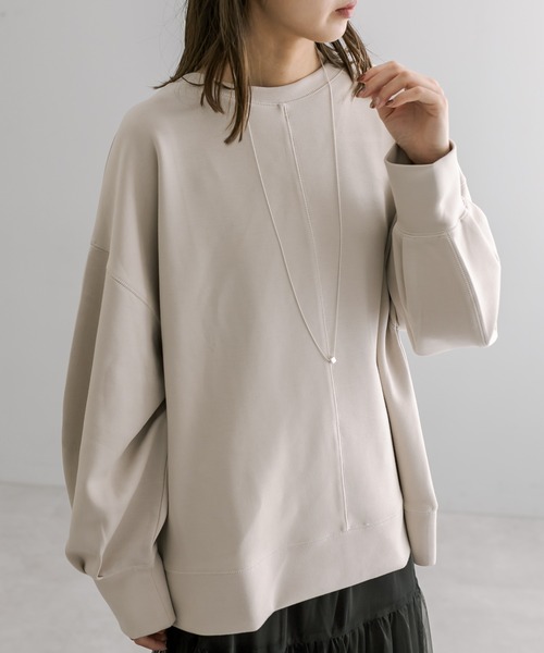 mystic（ミスティック）の「バックシャンプルオーバー（Tシャツ/カットソー・レディース・オフホワイト/ベージュ/ブラック・FREE）」の5枚目の写真