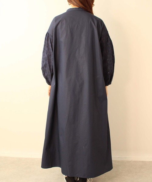 toucher du brise（トゥシェドブリーズ）の「ボリューム袖 レース ワンピース（ワンピース・レディース・ネイビー/ブラック/オフホワイト・M）」の10枚目の写真