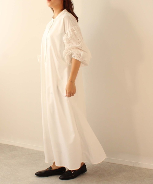 toucher du brise（トゥシェドブリーズ）の「ボリューム袖 レース ワンピース（ワンピース・レディース・ネイビー/ブラック/オフホワイト・M）」の11枚目の写真