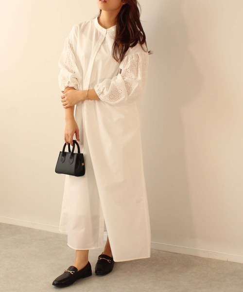 toucher du brise（トゥシェドブリーズ）の「ボリューム袖 レース ワンピース（ワンピース・レディース・ネイビー/ブラック/オフホワイト・M）」の9枚目の写真