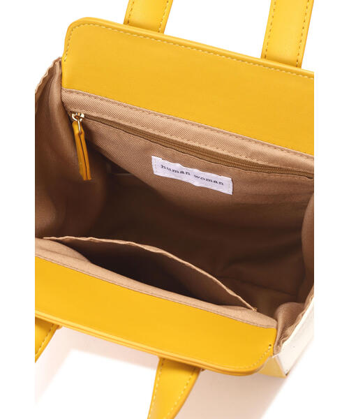 human woman（ヒューマンウーマン）の「◆バイカラー２ｗａｙバッグ（ハンドバッグ・レディース・ブラック系その他3/イエロー系その他4・ﾌﾘ-）」の16枚目の写真