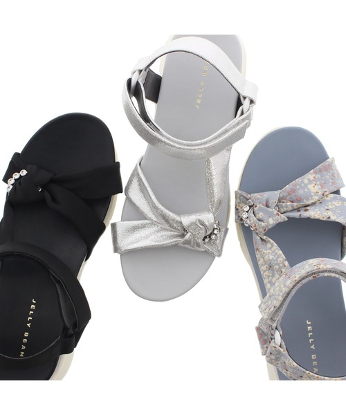 JELLY BEANS（ジェリービーンズ）の「ビジューターバンスポーツサンダル(215-10083)JELLY BEANS(ジェリービーンズ)（サンダル・レディース・シルバー/マルチ/ブラック・S/M/L）」の8枚目の写真
