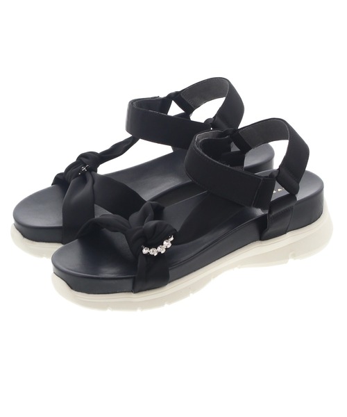 JELLY BEANS（ジェリービーンズ）の「ビジューターバンスポーツサンダル(215-10083)JELLY BEANS(ジェリービーンズ)（サンダル・レディース・シルバー/マルチ/ブラック・S/M/L）」の12枚目の写真