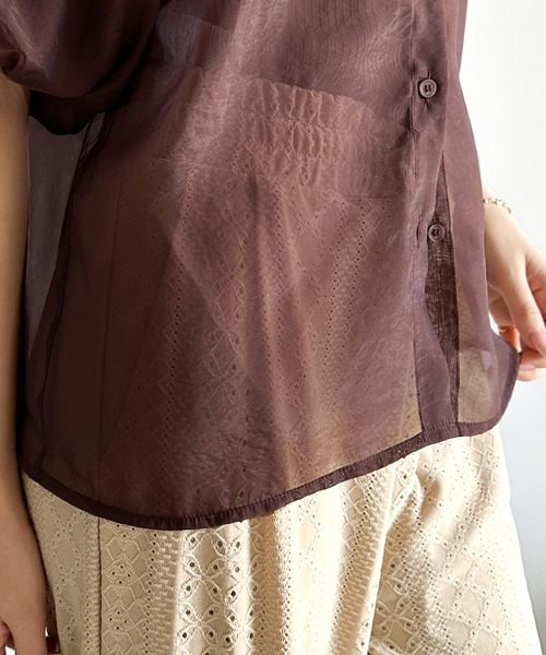 セール】ラグジュアリーな透け感。ビショップスリーブシアー