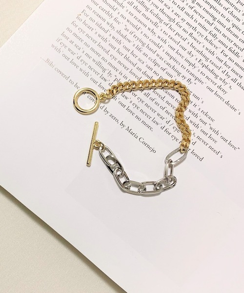 Q(キュー)の「チェーンブレス(ブレスレット・レディース・ゴールド・ONE SIZE)」の2枚目の写真