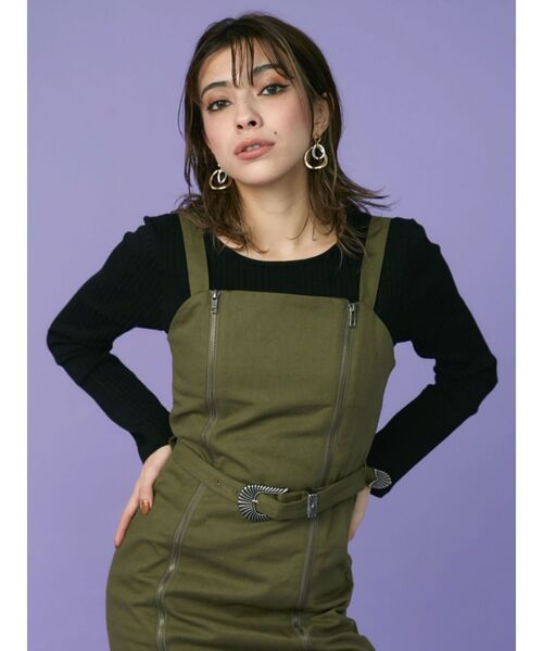 EVRIS（エヴリス）の「BASICクロップドロンT（Tシャツ/カットソー・レディース・ホワイト/ブラック/グリーン・FREE）」の3枚目の写真