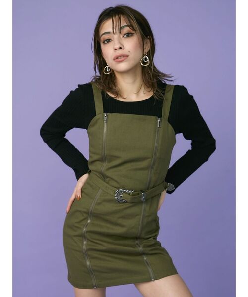 EVRIS（エヴリス）の「BASICクロップドロンT（Tシャツ/カットソー・レディース・ホワイト/ブラック/グリーン・FREE）」の4枚目の写真