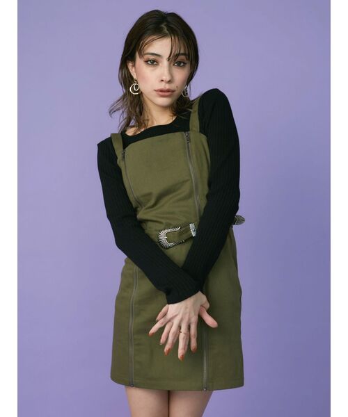 EVRIS（エヴリス）の「BASICクロップドロンT（Tシャツ/カットソー・レディース・ホワイト/ブラック/グリーン・FREE）」の5枚目の写真