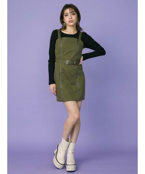 EVRIS（エヴリス）の「BASICクロップドロンT（Tシャツ/カットソー・レディース・ホワイト/ブラック/グリーン・FREE）」の6枚目の写真