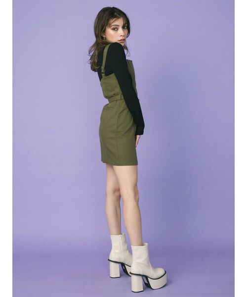 EVRIS（エヴリス）の「BASICクロップドロンT（Tシャツ/カットソー・レディース・ホワイト/ブラック/グリーン・FREE）」の7枚目の写真