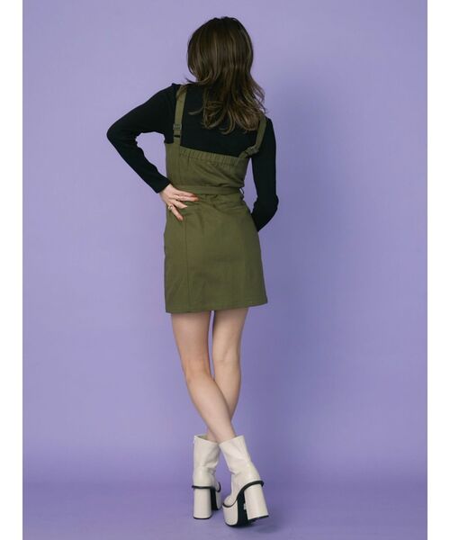 EVRIS（エヴリス）の「BASICクロップドロンT（Tシャツ/カットソー・レディース・ホワイト/ブラック/グリーン・FREE）」の8枚目の写真