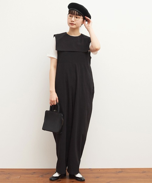 fig Ｌondon（フィグロンドン）の「GV Latine sailor balloon tsunagi（サロペット/オーバーオール・レディース・ブラック/アイボリー・FREE）」の18枚目の写真