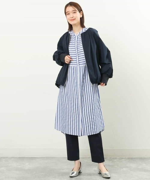 MK MICHEL KLEIN（エムケーミッシェルクラン）の「ストライプ柄シャツワンピース/洗える（シャツワンピース・レディース・オレンジ/ブルー・38）」の21枚目の写真