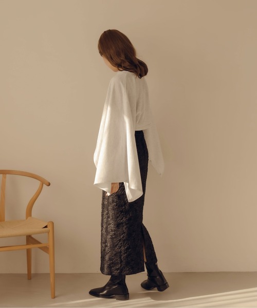 fupel（フぺル）の「フレアスリーブスリットスウェット（スウェット・レディース・ピンク/グレー・FREE）」の13枚目の写真