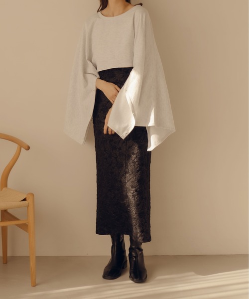 fupel（フぺル）の「フレアスリーブスリットスウェット（スウェット・レディース・ピンク/グレー・FREE）」の10枚目の写真