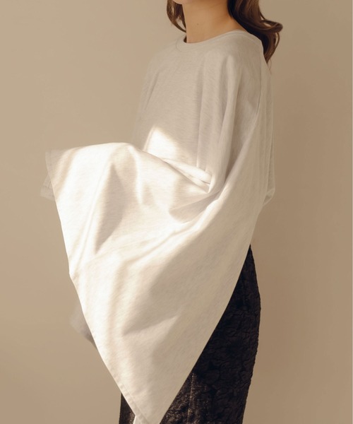 fupel（フぺル）の「フレアスリーブスリットスウェット（スウェット・レディース・ピンク/グレー・FREE）」の5枚目の写真