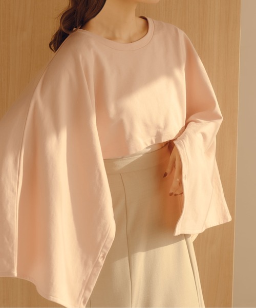 fupel（フぺル）の「フレアスリーブスリットスウェット（スウェット・レディース・ピンク/グレー・FREE）」の16枚目の写真