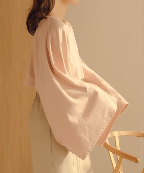 fupel（フぺル）の「フレアスリーブスリットスウェット（スウェット・レディース・ピンク/グレー・FREE）」の17枚目の写真