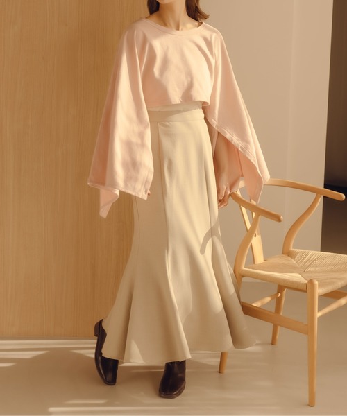 fupel（フぺル）の「フレアスリーブスリットスウェット（スウェット・レディース・ピンク/グレー・FREE）」の20枚目の写真