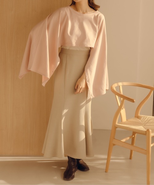 fupel（フぺル）の「フレアスリーブスリットスウェット（スウェット・レディース・ピンク/グレー・FREE）」の21枚目の写真